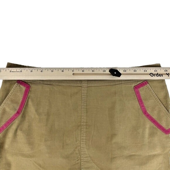 Lilly Pulitzer Women's Tan Petra Patched Argyle Corduroy Mini Skirt - Size 4 - Picture 4 of 6